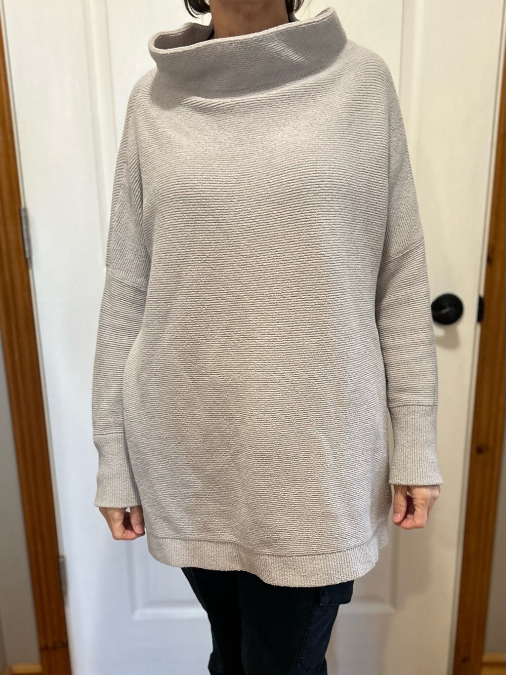 Free People Driftwood Turtleneck Pullover Sweater